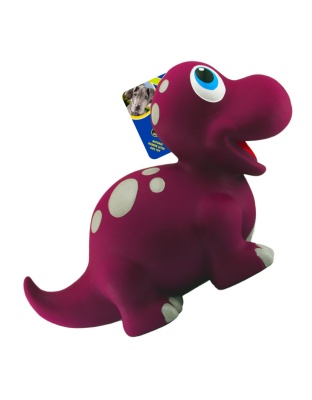 Petsport USA NaturFlex Dinosaur Latex Dog Toy Brontosaurus, 1ea/12 in, Jumbo
