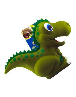 Petsport USA NaturFlex Dinosaur Latex Dog Toy TRex, 1ea/9 in, Large