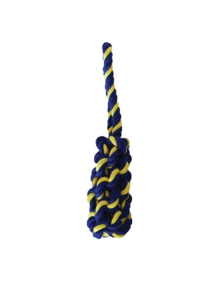 Petsport USA Twisted Chew Bumper Dog Toy Blue, Yellow 1ea/7 in, Mini