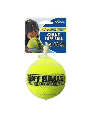 Petsport USA Tuff Ball Dog toy Yellow 1ea/1 pk, 4 in