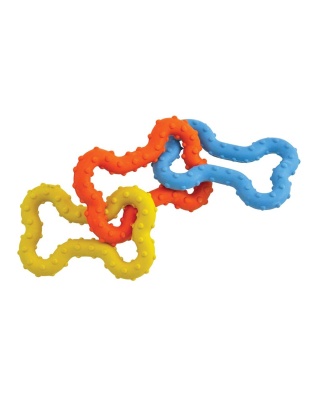 Petstages Bone Tug Toy Multi-Color 1ea/Mini