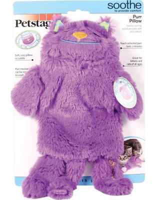 Petstages Purr Pillow Kitty Cat Toy Violet 1ea