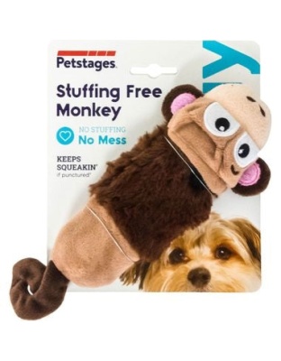 Petstages Stuffing Free Lil' Squeak Dog Toy Monkey 1ea/Mini
