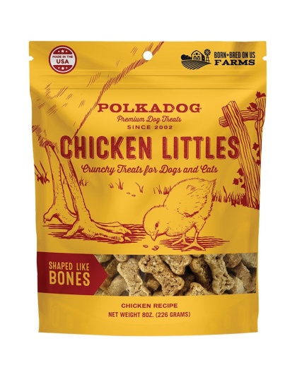 Polka Dog Bakery Dog Chicken Little Bones 8oz.