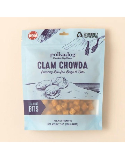 Polka Dog Bakery Dog Clam Chowda Bits 7Oz Pouch