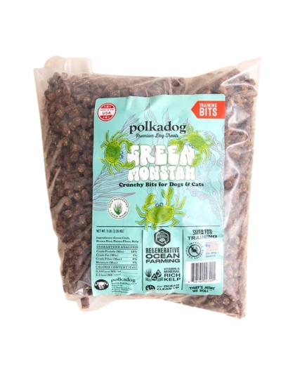 Polka Dog Bakery Dog Green Monstah Bits 5Lb Bulk