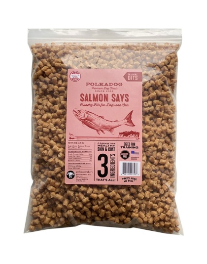 Polka Dog Bakery Dog Salmon Says Training Bits 5Lb Bulk