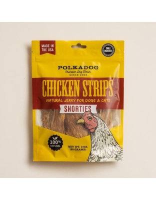 Polkadog Chicken Strips Jerky Shorties Dog And Cat Treats 3oz.