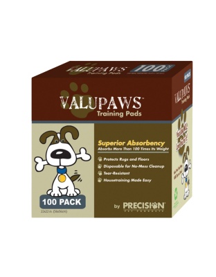 Precision Pet Products ValuPaws Training Pads White 1ea/100 pk, 22 In X 22 in