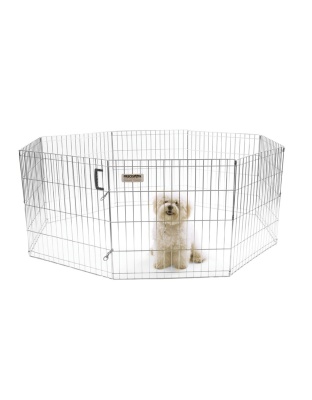 Precision Pet Products Exercise Pen Silver 1ea/24 in