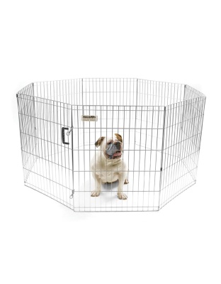 Precision Pet Products Exercise Pen Silver 1ea/30 in