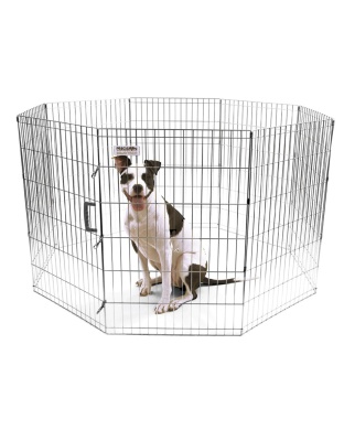 Precision Pet Products Exercise Pen Silver 1ea/36 in