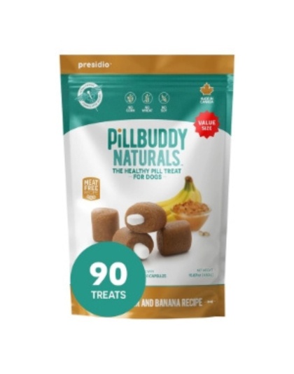 Presidio Dog Pill Buddy Natural Peanut Butter & Banana 90 Count