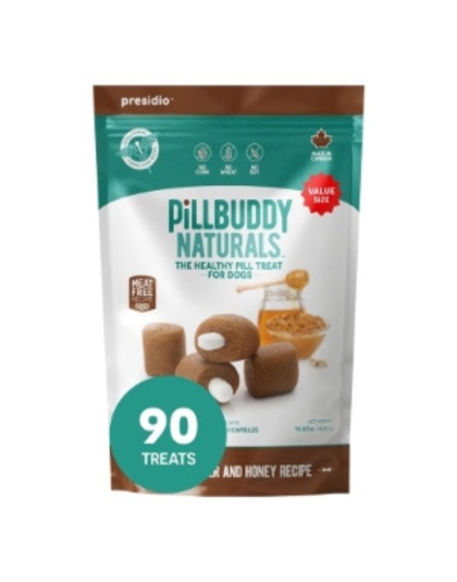 Presidio Dog Pill Buddy Natural Peanut Butter & Honey 90 Count