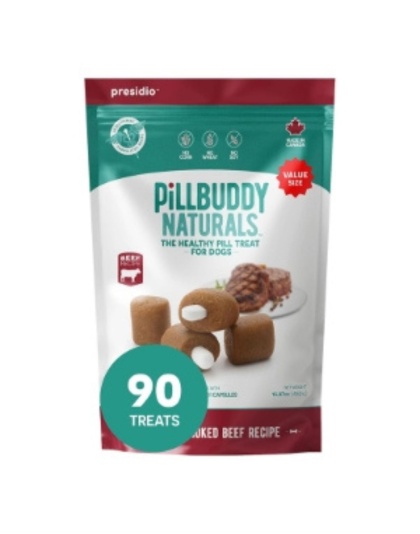Presidio Dog Pill Buddy Natural Beef 90 Count