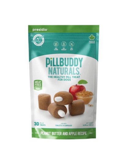 Presidio Dog Pill Buddy Natural Peanut Butter & Apple 30 Count