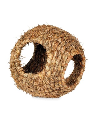 Prevue Pet Products Grass Ball Hideaway for Small Animals Natural 1ea/9 in, LG
