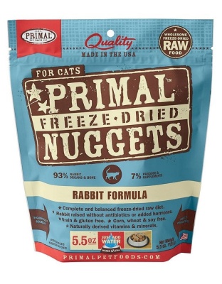 Primal Pet Foods Freeze Dried Food For Cats 5.5oz. Rabbit