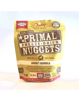 Primal Pet Foods Freeze Dried Food For Dogs 5.5oz. Rabbit