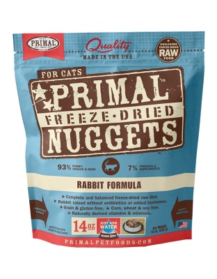 Primal Pet Foods Freeze Dried Food For Cats 14oz. Rabbit