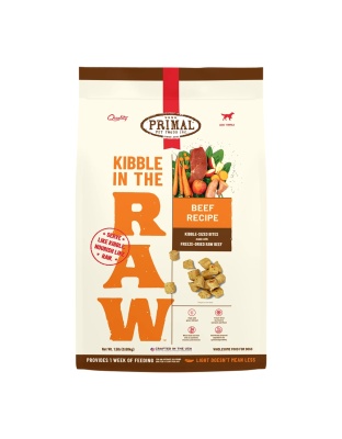 Primal Dog Freeze-Dried Kibble In The Raw Beef 1.5Lb