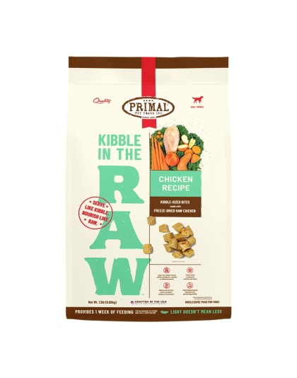 Primal Dog Freeze-Dried Kibble In The Raw Chicken 1.5Lb