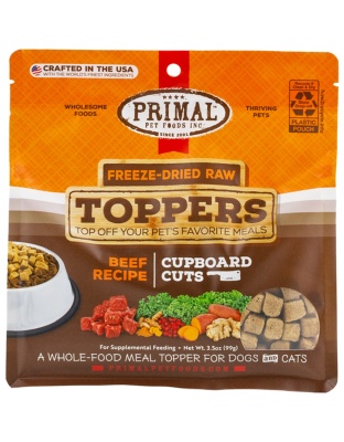 Primal Freeze Dried Cupboard Cuts Toppers Beef 3.5 oz.