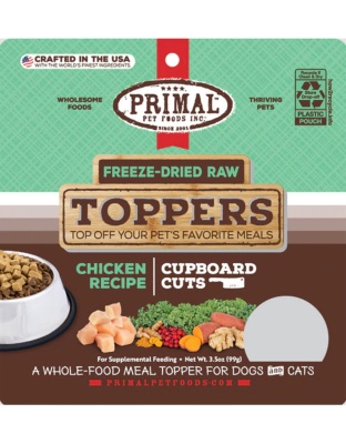 Primal Freeze Dried Cupboard Cuts Toppers Chicken 3.5 oz.