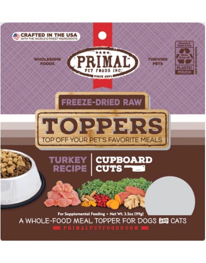 Primal Freeze Dried Cupboard Cuts Toppers Turkey 3.5 oz.