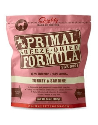 Primal Pet Foods Freeze Dried Dog Food 5.5oz.- Turkey Sardine
