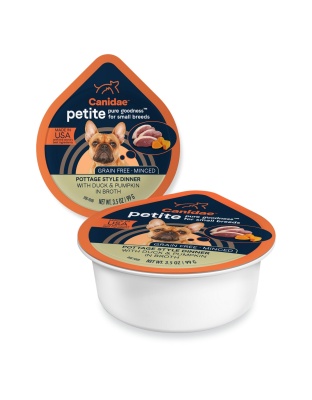 Pure Petite Small Breed Minced Grain Free Dog Food Duck/Pumpkin 3.5oz. (Case of 12)