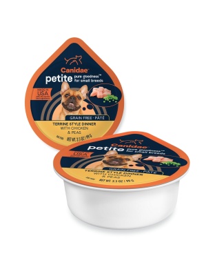 Pure Petite Small Breed Pate Grain Free Dog Food Chicken/Peas 3.5oz. (Case of 12)