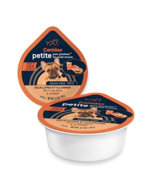 Pure Petite Small Breed Pate Grain Free Dog Food Salmon/Shrimp 3.5oz. (Case of 12)
