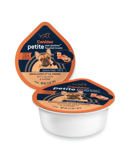 Pure Petite Small Breed Pate Grain Free Dog Food Salmon/Shrimp 3.5oz. (Case of 12)