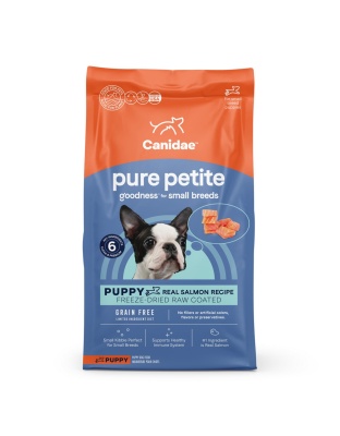 Pure Petite Small Breed Raw Coated Gf Puppy Food Fresh Salmon 4 Lb