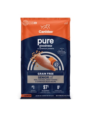 Pure Senior Grain Free Dog Food Chicken/Sweet Potato 22 Lb