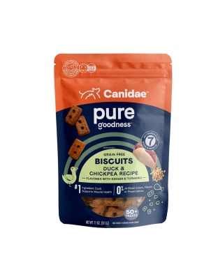 Pure Goodness Grain Free Dog Biscuits Duck/Chickpeas 11oz.
