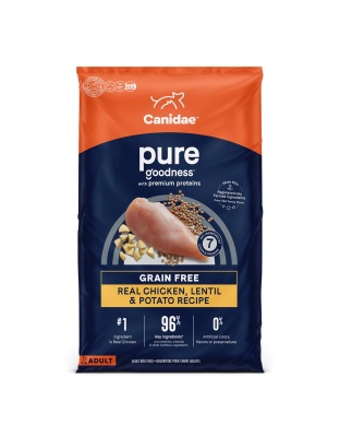 Pure Grain Free Dog Food Chicken/Lentil/Pea 22 Lb