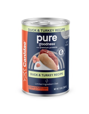 Pure Canned Grain Free Dog Food Duck/Turkey 13oz. (Case of 12)