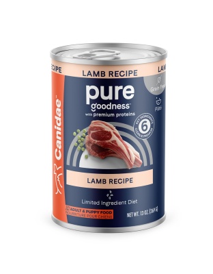 Pure Canned Grain Free Dog Food Lamb 13oz. (Case of 12)