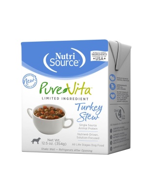 Pure Vita Dog Turkey Stew 12.5oz. (Case of 12)