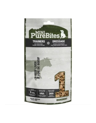 Purebites Freeze Dried Mini Trainers Dog Treats Beef Liver 3oz.