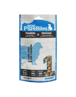 Purebites Freeze Dried Mini Trainers Dog Treats  Lamb 2.4oz.