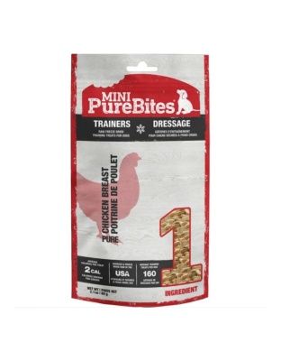 Purebites Freeze Dried Mini Trainers Dog Treats Chicken Breast 2.1oz.