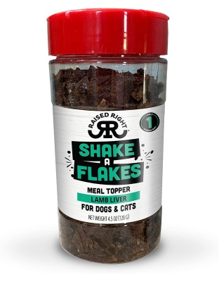 Raised Right Dog Cat Shake A Flakes Lamb 4.5oz.