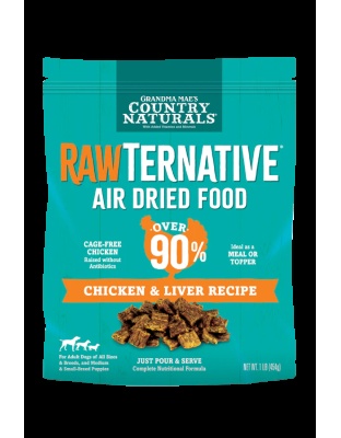 Rawternative Air Dried Dog Food Chicken/Liver 1 Lb