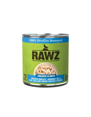 Rawz Shredded Dog 10oz. Chicken Breast Coconut New Zealand Green Mussels (Case of 12)