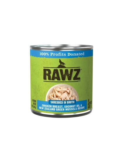 Rawz Shredded Dog 10oz. Chicken Breast Coconut New Zealand Green Mussels (Case of 12)