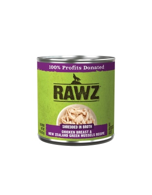Rawz Shredded Dog 10oz. Chicken Breast New Zealand Green Mussels (Case of 12)