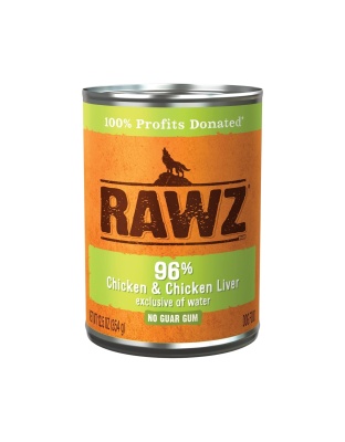 Rawz Dog 96% Chicken Liver 12.5oz. Pate (Case of 12)